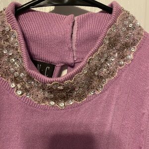 I.N.C. Extra large tank with sequin neck line